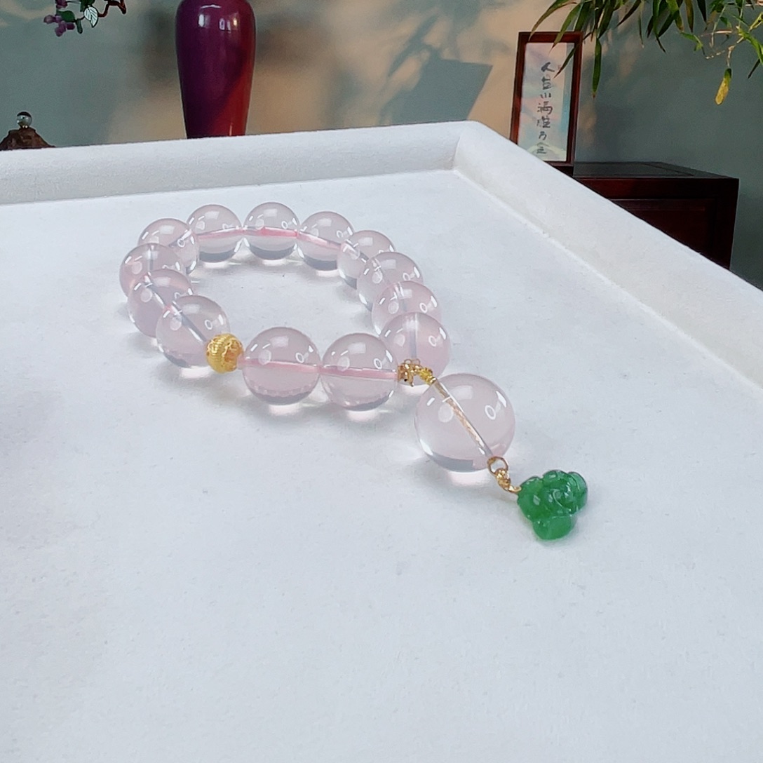 水晶手链18K金镶嵌水晶15.1