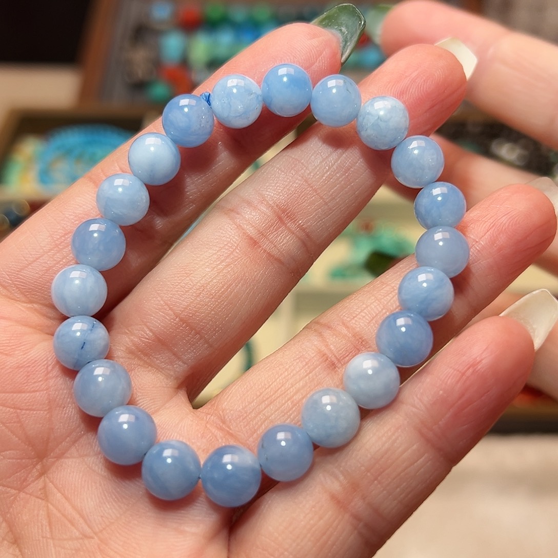 南红玛瑙未镶嵌珠宝半成品海蓝卡8咪的一个尺寸