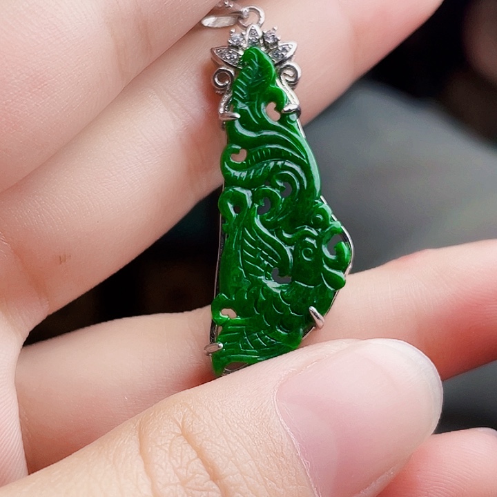 翡翠银S925镶嵌颈饰多样性