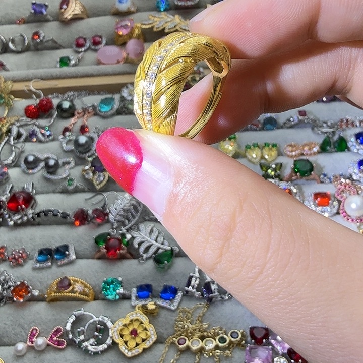 水晶银S925镶嵌戒指