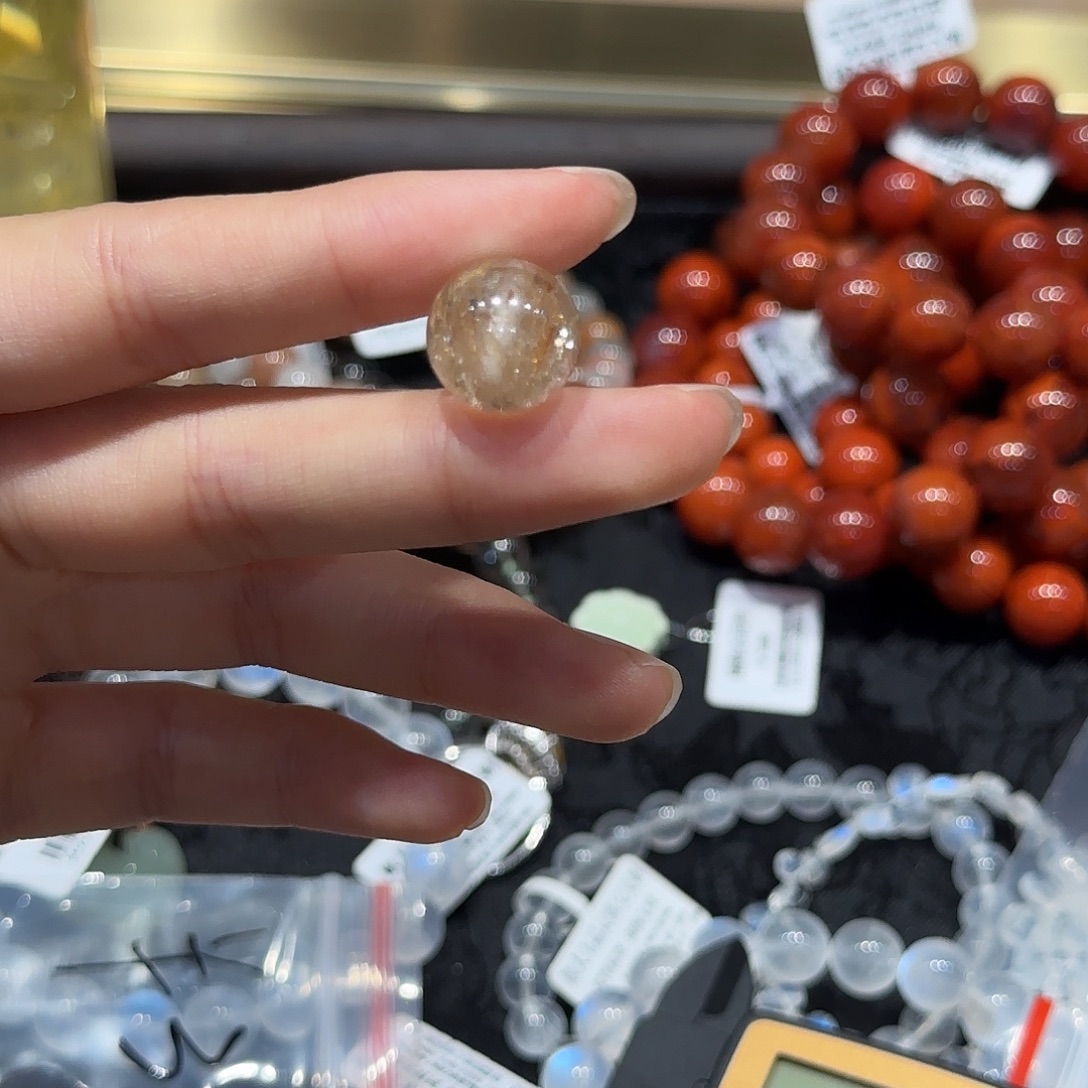 发晶吊坠(不含链)未镶嵌卡12mm 红发