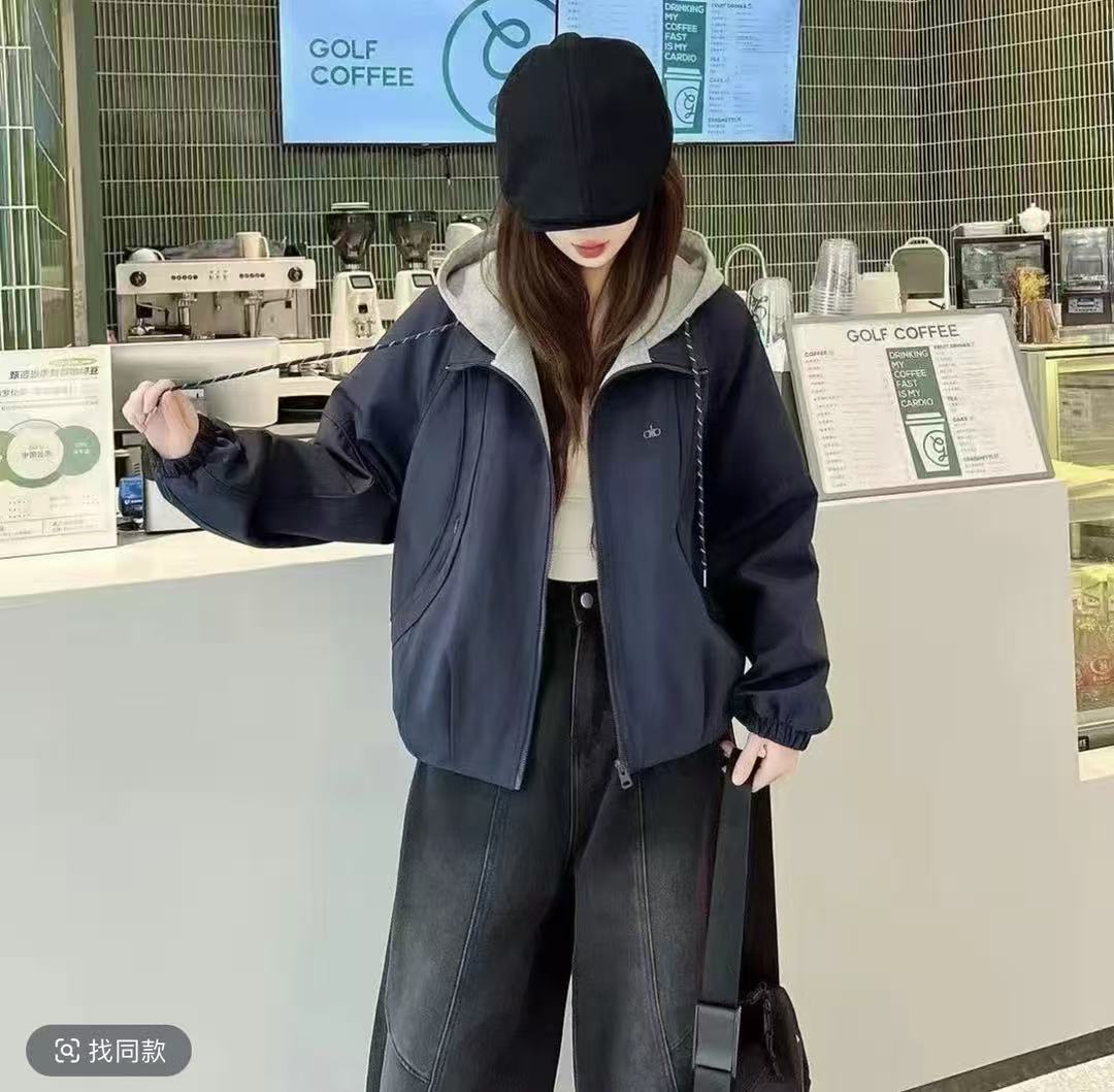 8171假两件拼接加绒加厚外套【有些有标有的没标随机发 介意勿拍】