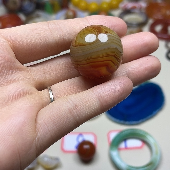 清***俗玛瑙/玉髓未镶嵌颈饰