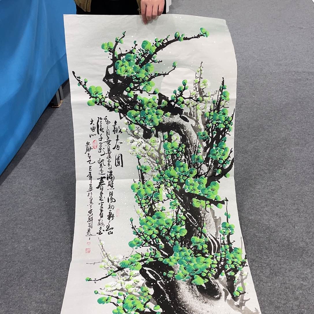 国画今天上午国画作品展示