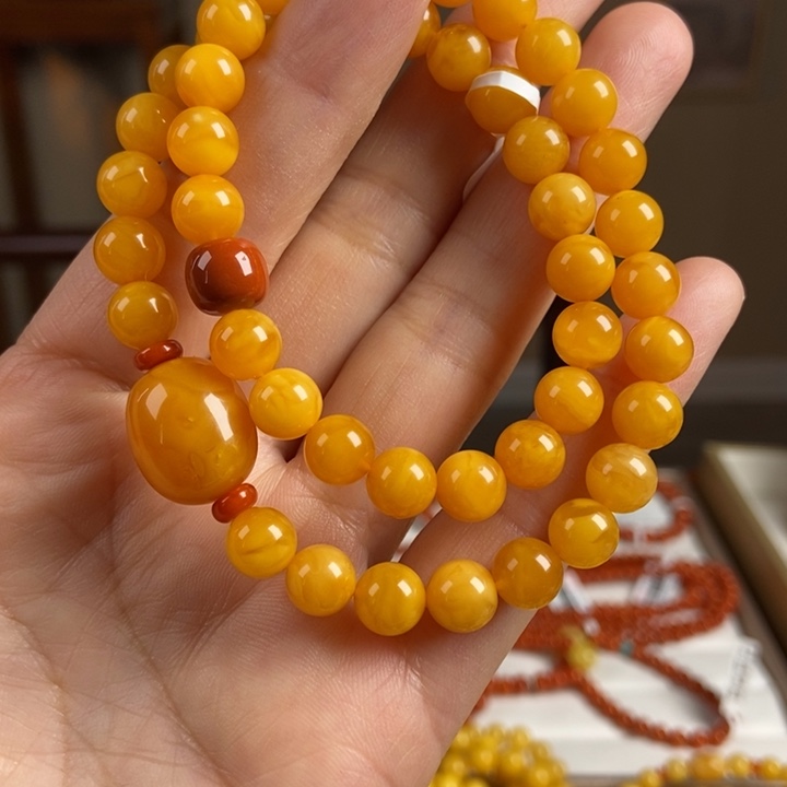 琥珀手链未镶嵌蜜蜡手串8