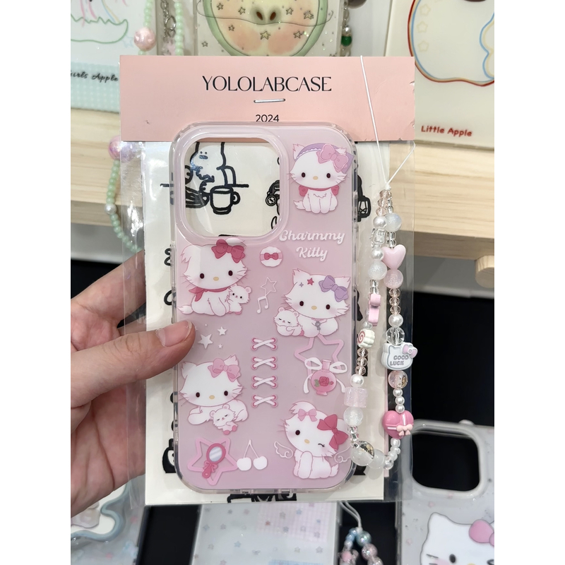 可爱卡通猫咪适用于16手机壳苹果15/14/13pro防摔保护套全包软边