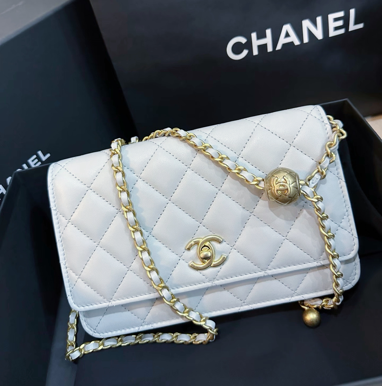 未使用 Chanel/香奈儿 多多奢品/香奈儿金球woc发财链条包/闲置