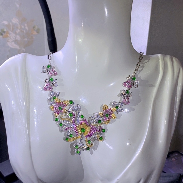 翡翠戒指银S925镶嵌天然翡翠