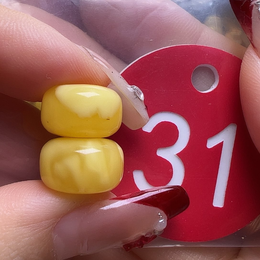 蜜蜡未镶嵌珠宝奇石微瑕12mm墩子