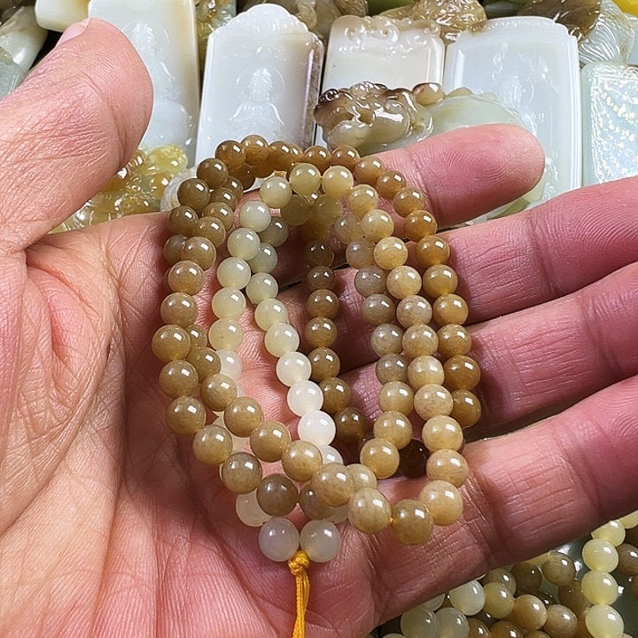 蓝***翔和田玉未镶嵌手链