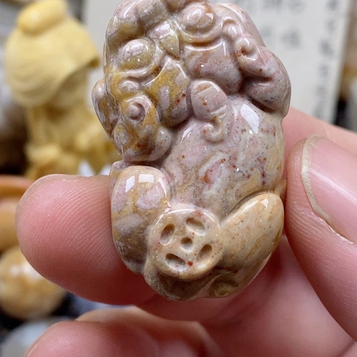 颈饰未镶嵌硅化珊瑚（珊瑚玉）