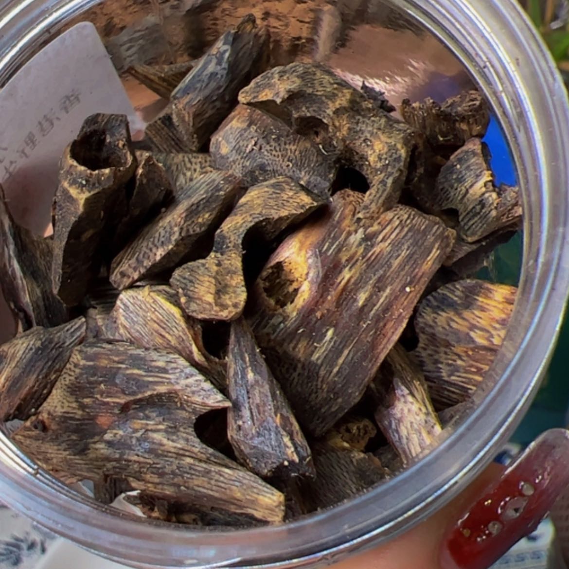 【闪购商品】沉香手把件奇楠金沙叶老块料55克