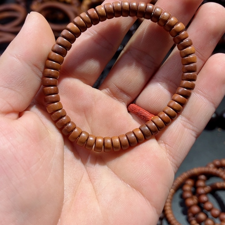 枣木雷击枣木药片手串
