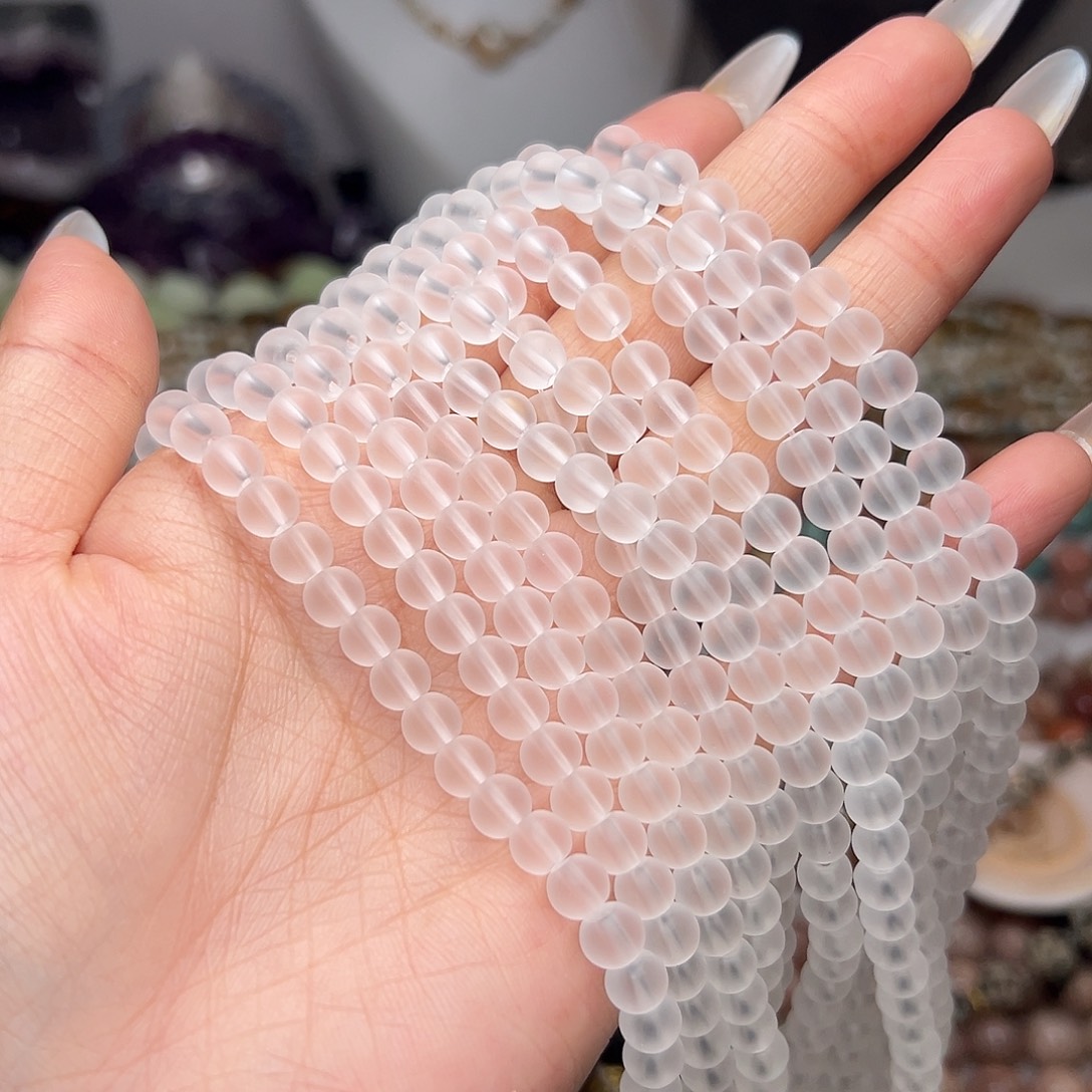 玛瑙/玉髓合金珠宝半成品Y602 拍一发三6mm磨砂