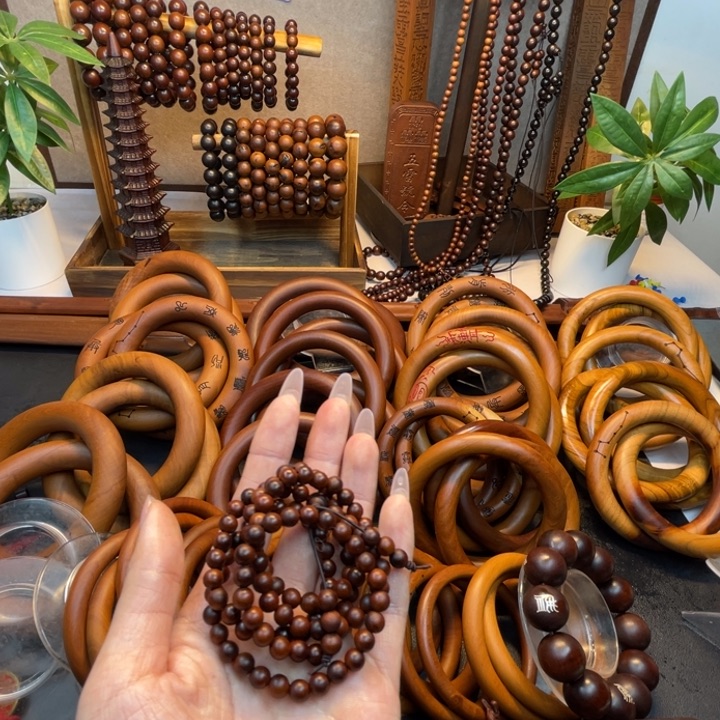 花***俊木枣木老料108珠0.6