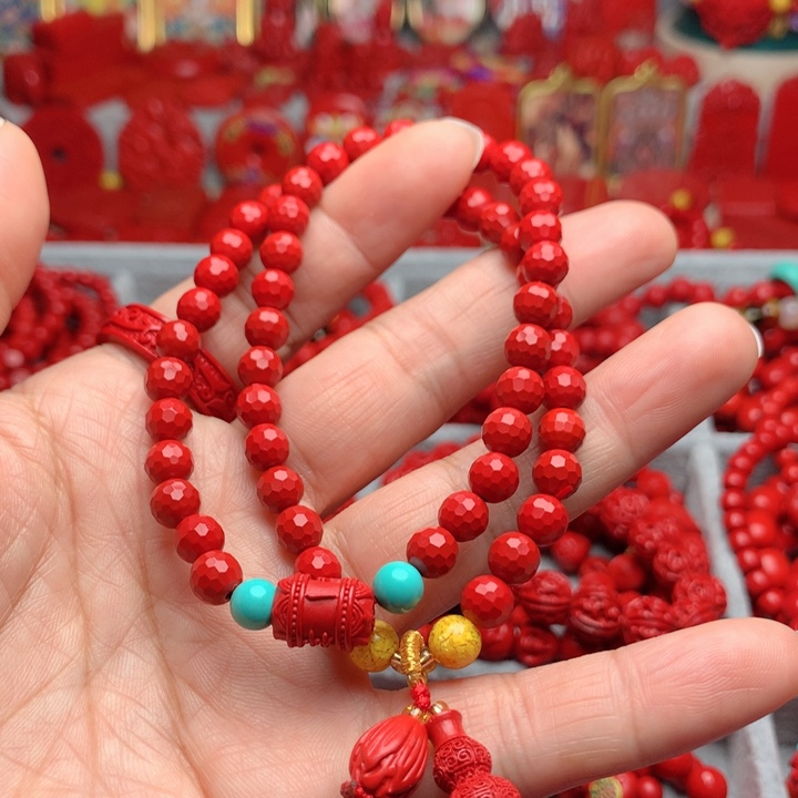 天然辰砂工艺品朱砂手串