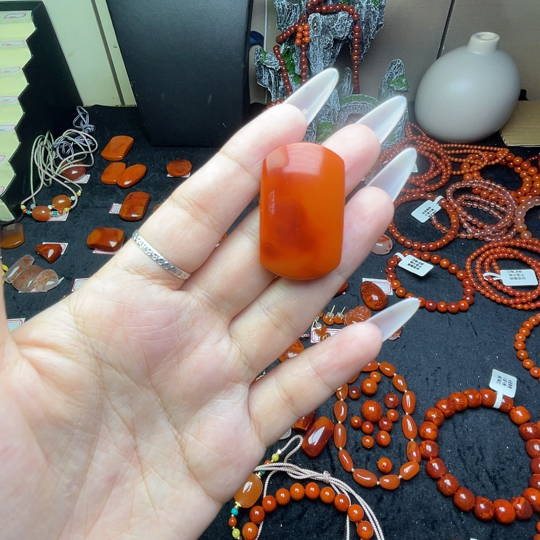 南红玛瑙未镶嵌吊坠原矿南红吊坠