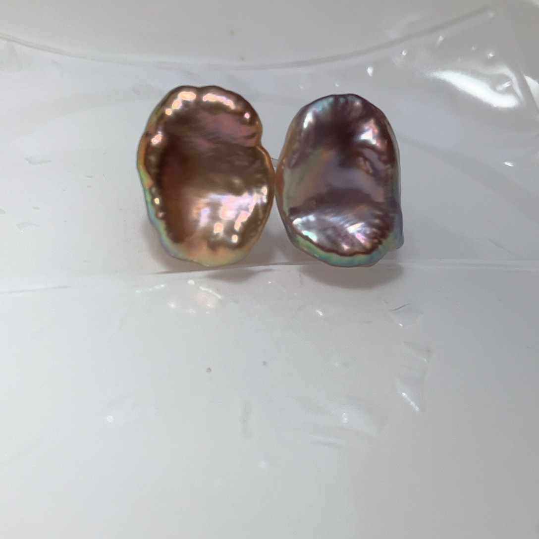 淡水珍珠耳饰银S925镶嵌1
