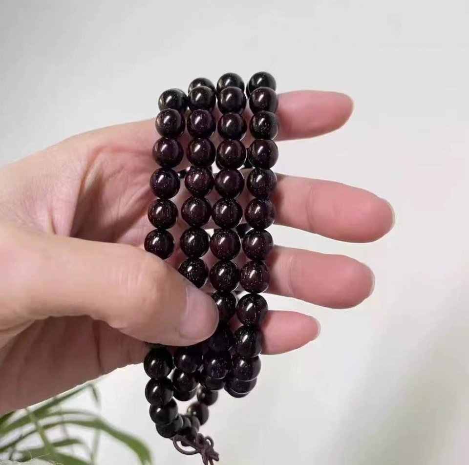 108颗x8mm印度小叶紫檀手串老料文玩