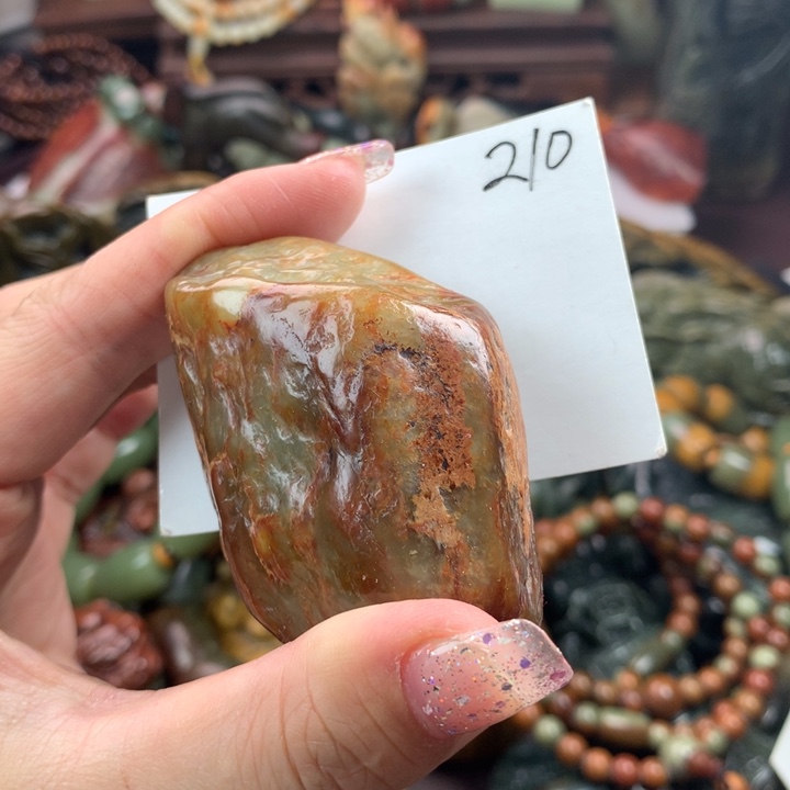 岫岩河磨玉（透闪石质玉）把件未镶嵌