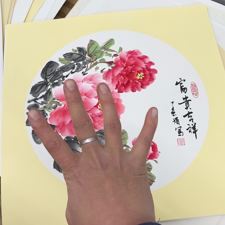 国画自*花鸟的翅膀和翅膀都是白色的