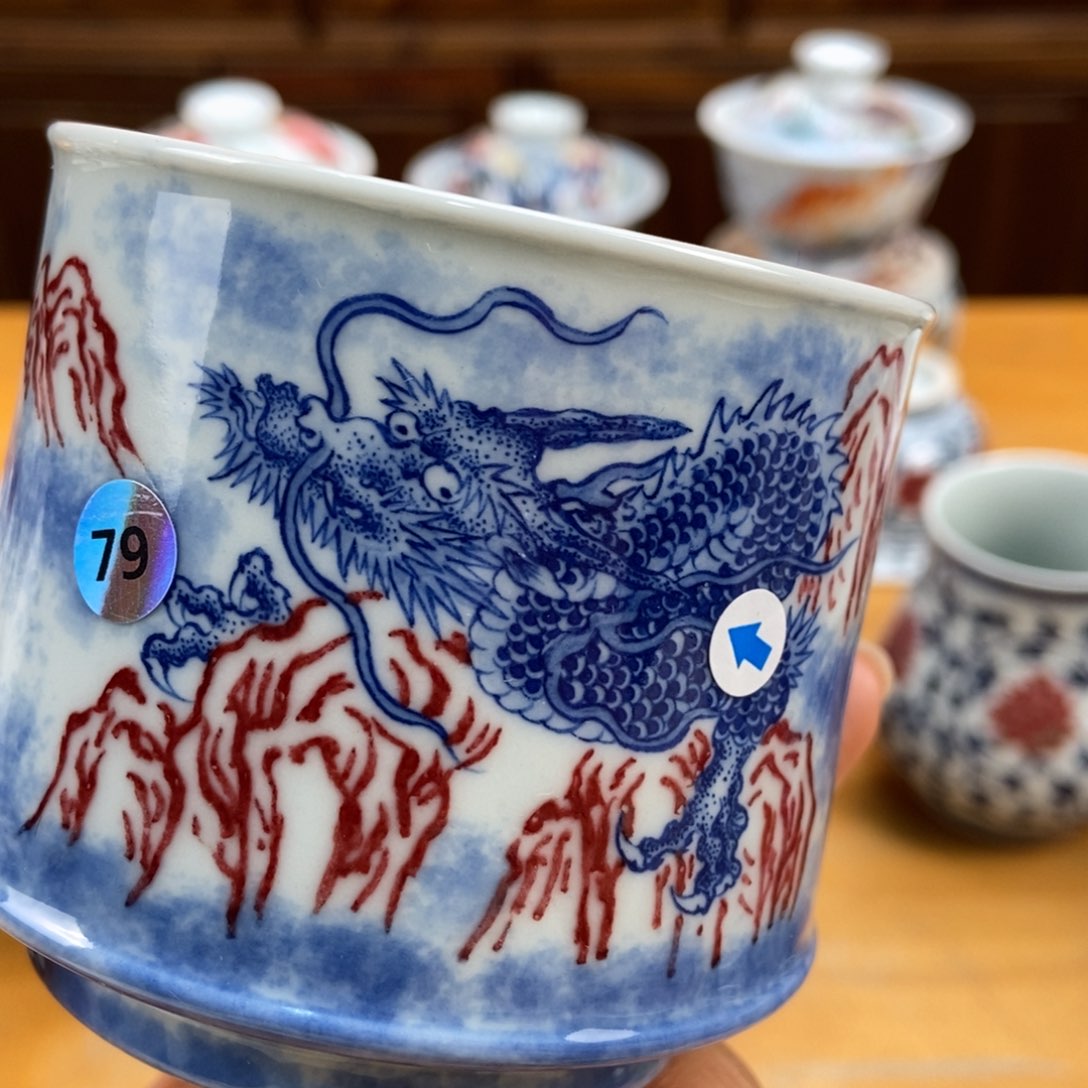 手绘现代茶具非古董