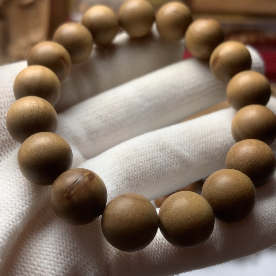 檀香木手串/手链1.2顺纹瑕疵老山檀香