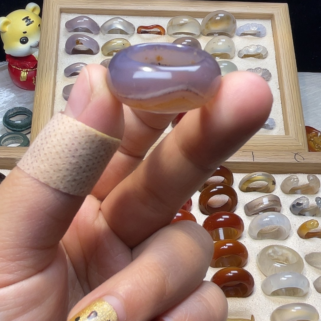 A***》玛瑙/玉髓合金戒指A11直径18不退换