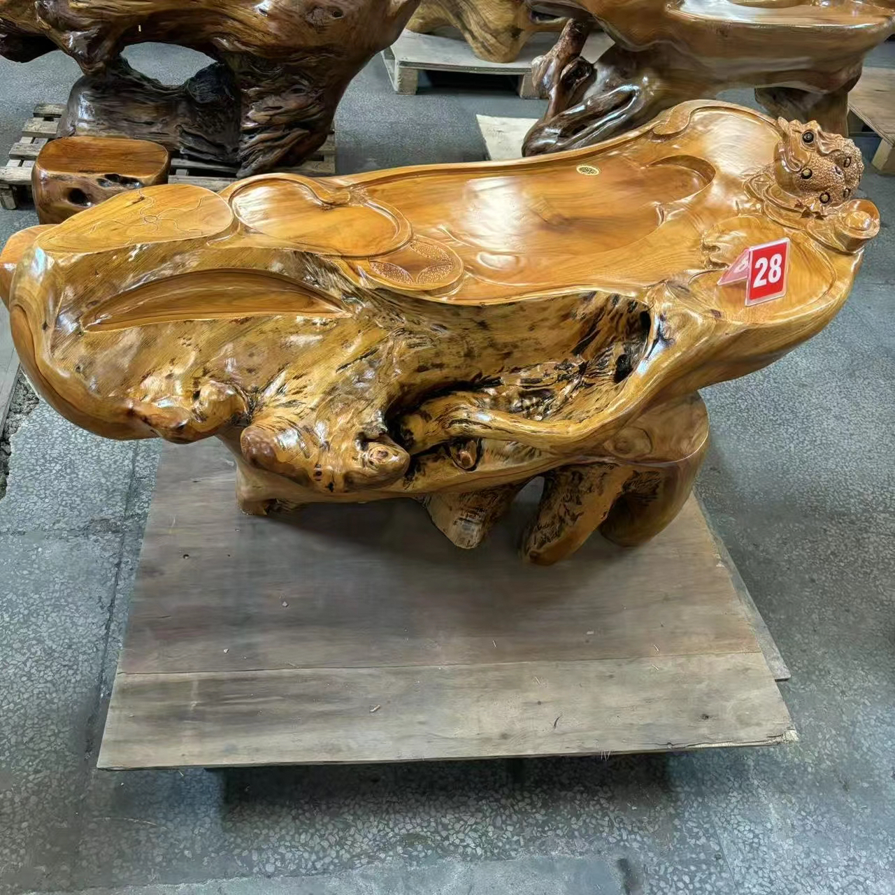 香樟木根雕茶几茶桌