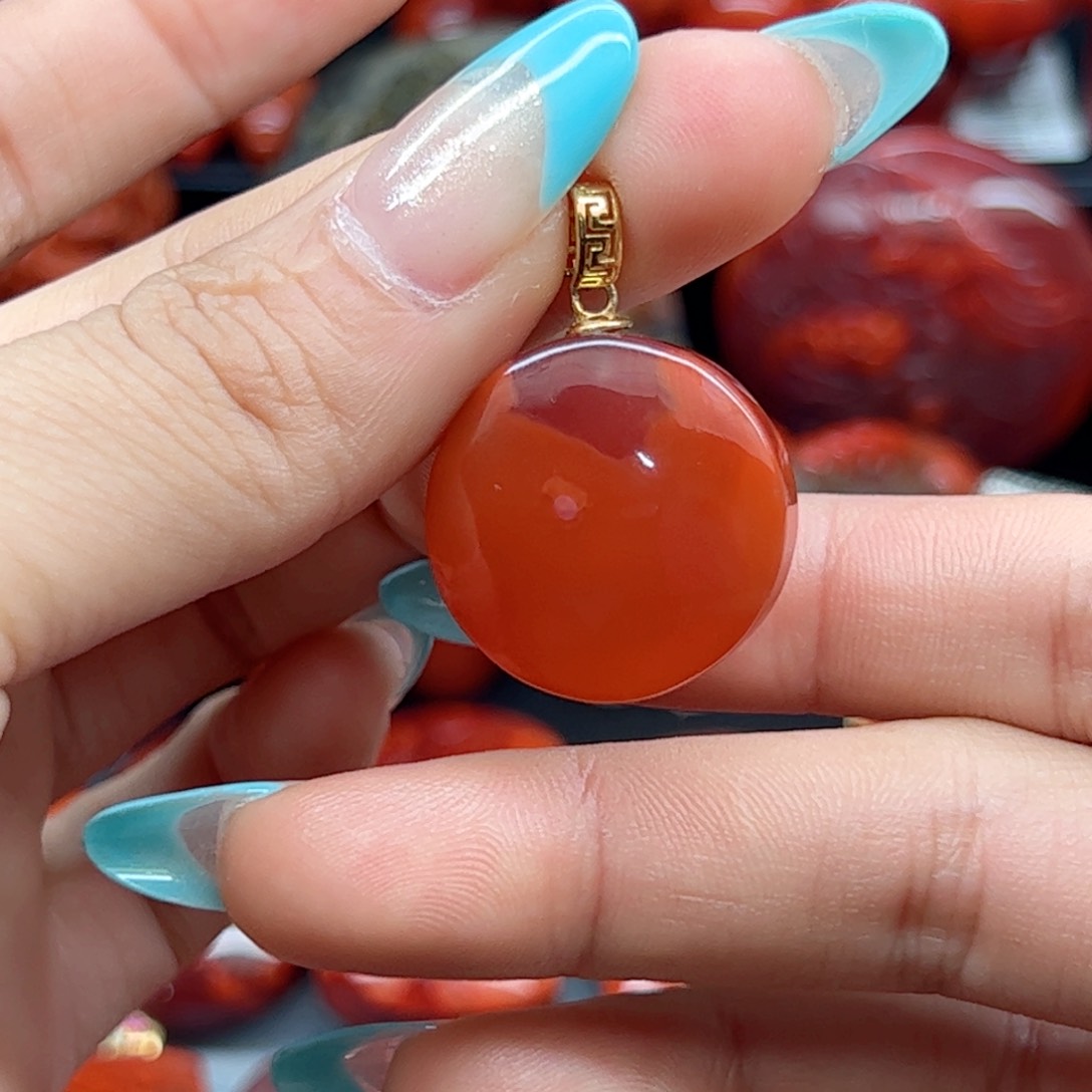 南红玛瑙配饰银S925镶嵌