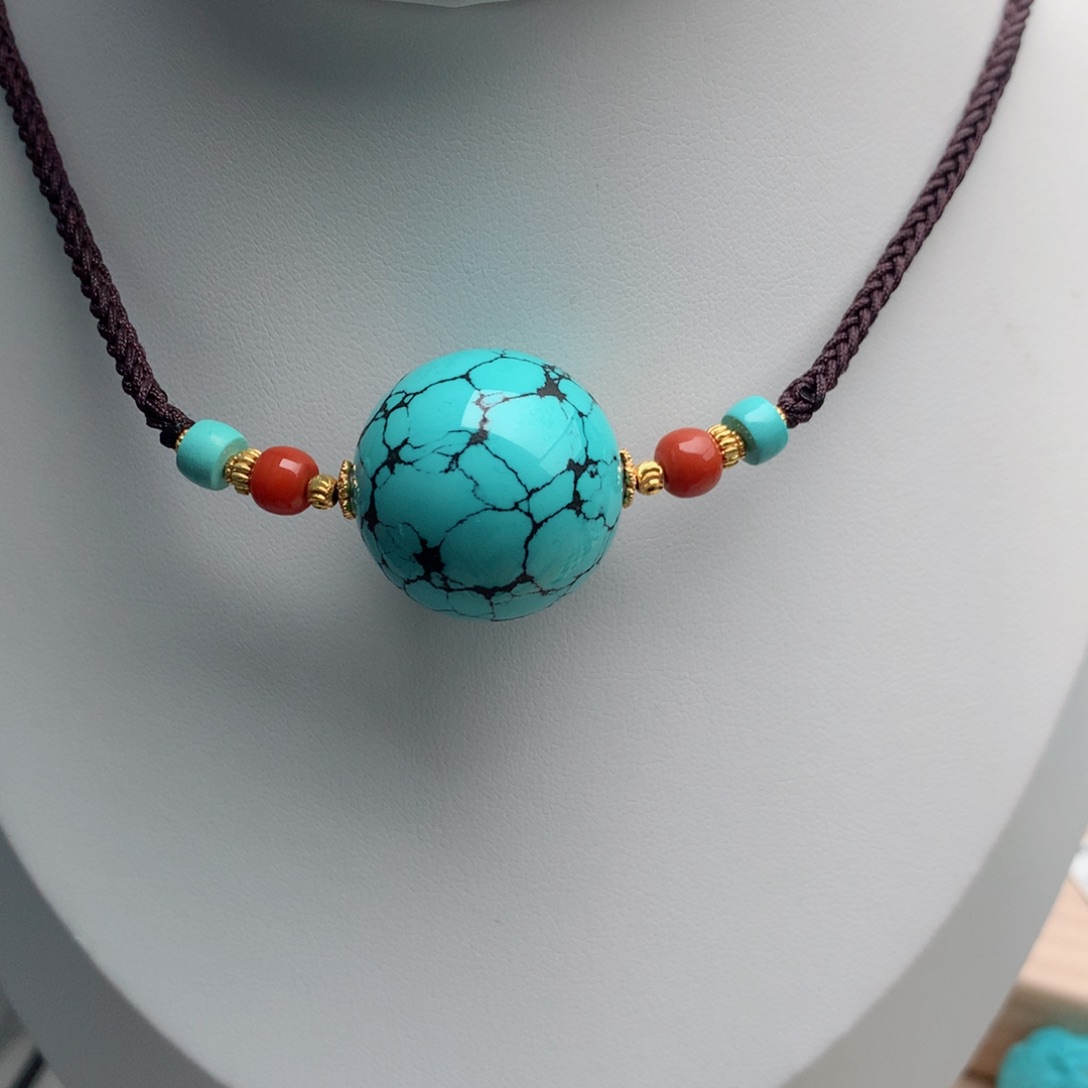 绿松石未镶嵌珠宝奇石23.8mm