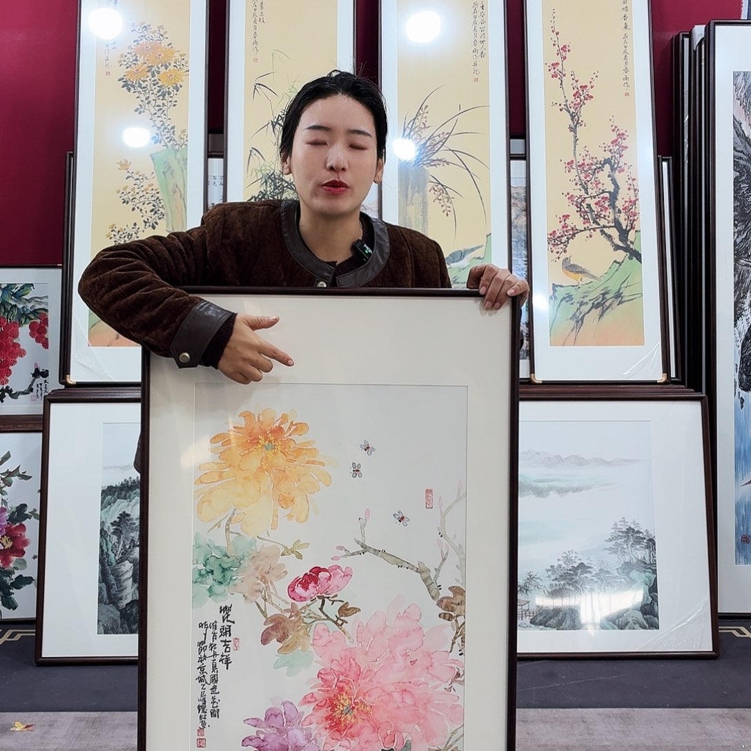 国画手绘作品120-60尺寸