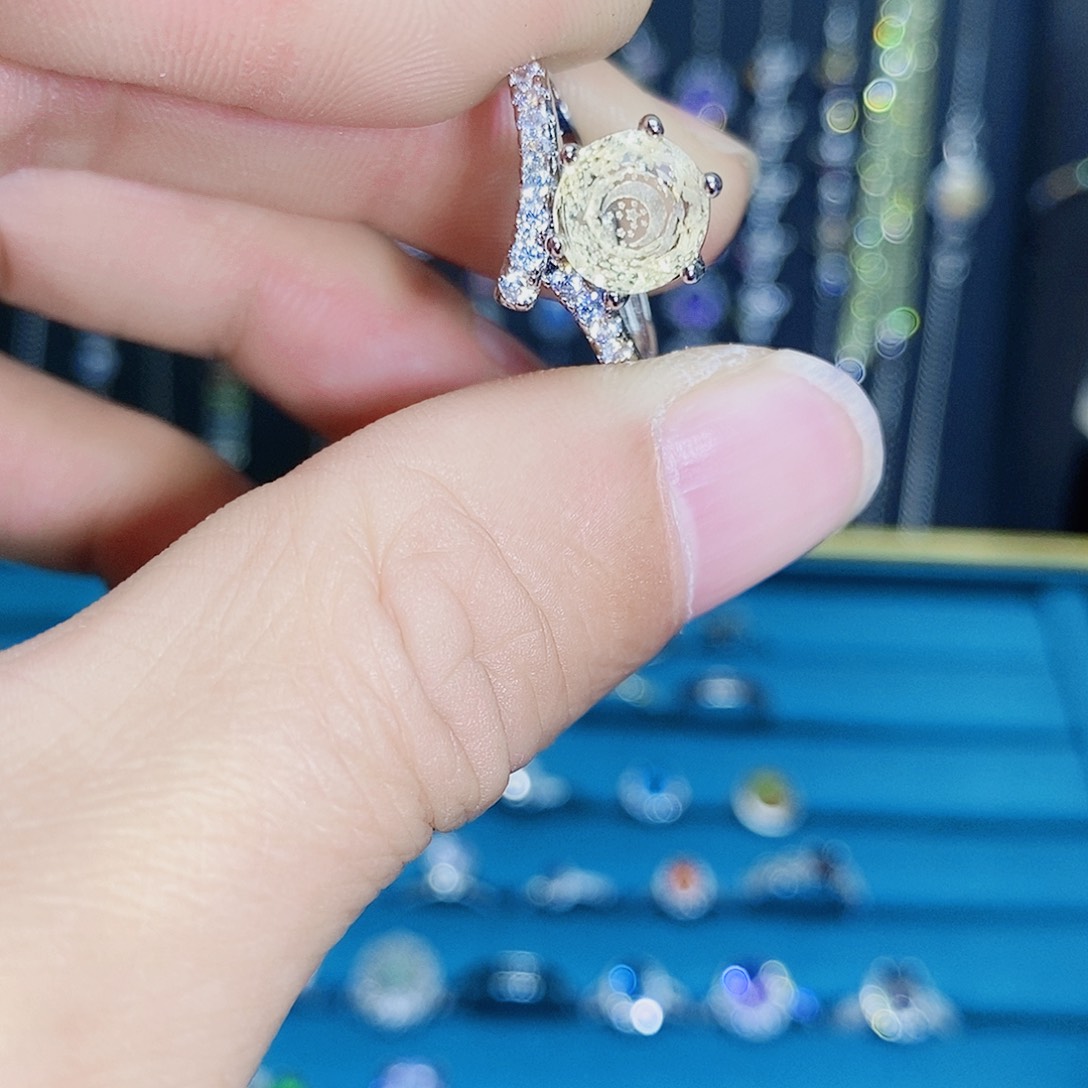 紫晶珠宝半成品银S925镶嵌