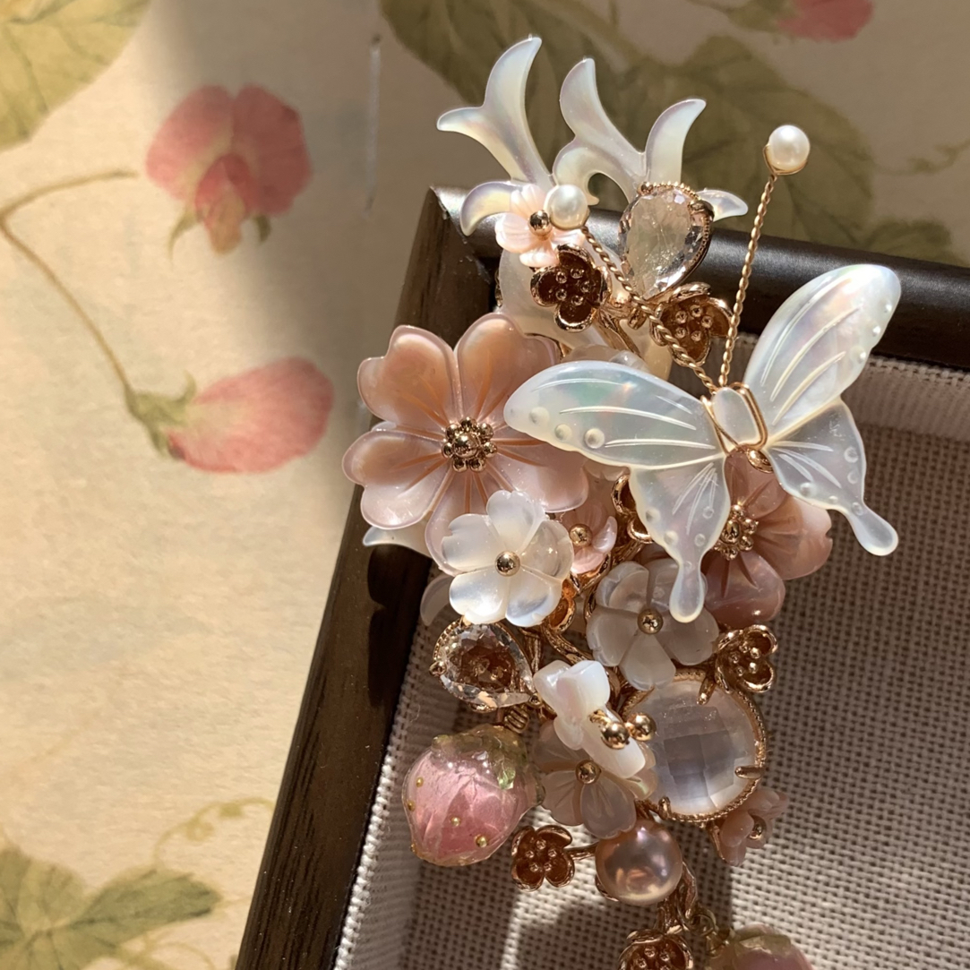 气质女古风抓夹边夹发夹仙女风纯手工原创设计民族风