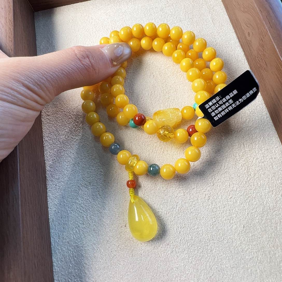 未镶嵌蜜蜡手链蜜蜡7.1mm水滴