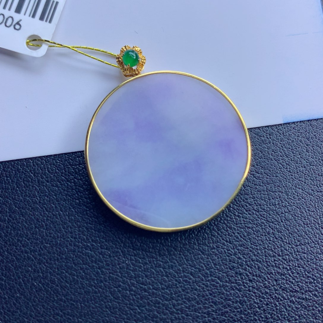 翡翠颈饰未镶嵌无事牌