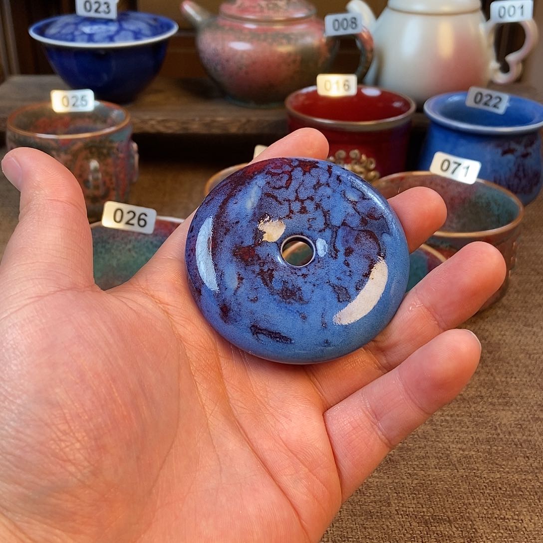 摆件麒***瓷钧瓷主人杯杯