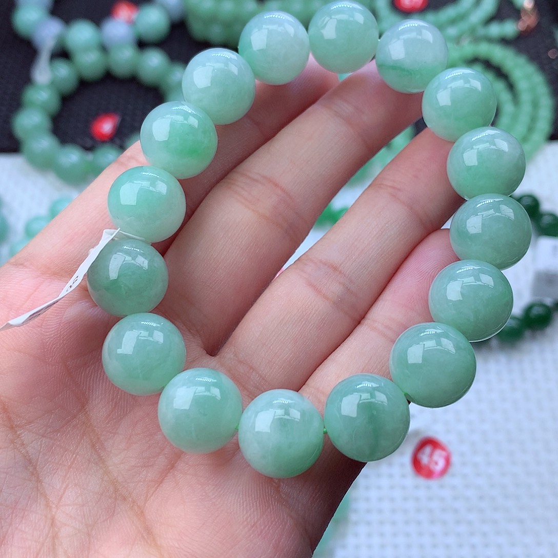 翡翠未镶嵌毛衣链卡13