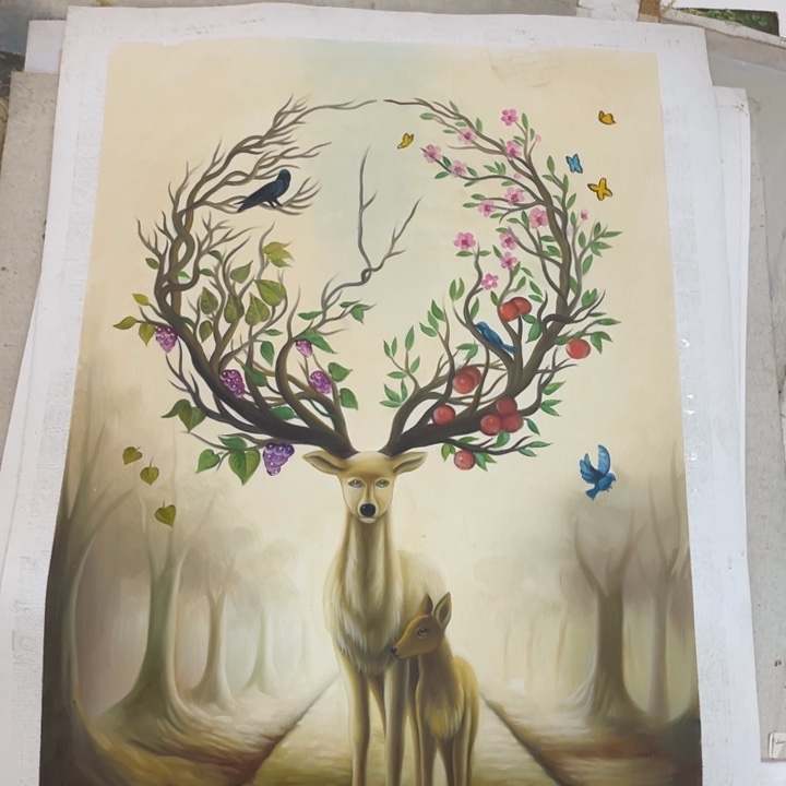 油画油画作品入选5070