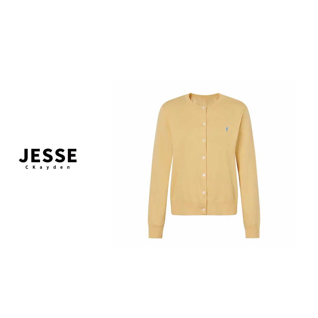 纯色 R L 轻奢针织衫针织时尚上衣圆领宽松型SS0249