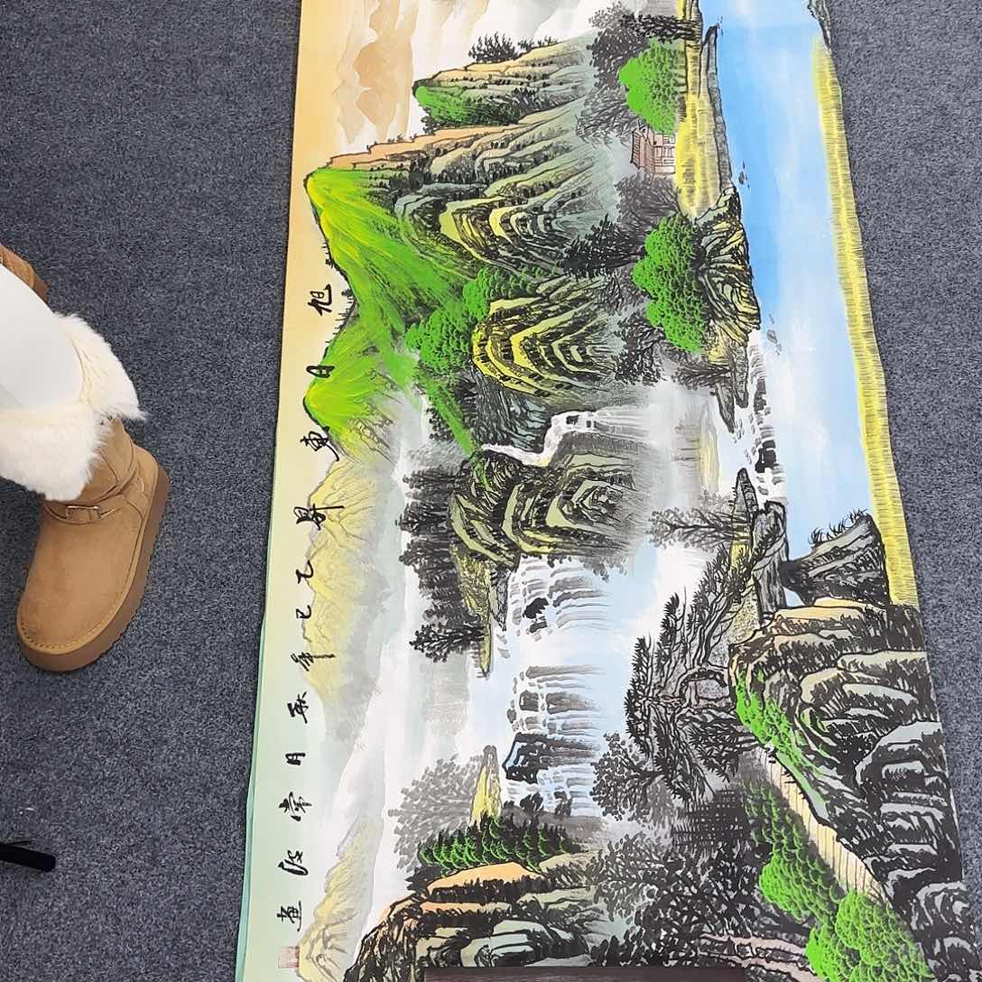 国画作品小姐姐放漏中