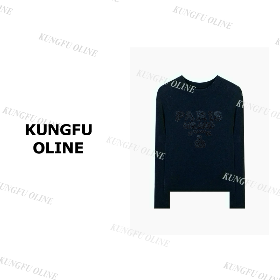 【桃桃】【小字母】CT55-73秋冬秋季流光风羊毛流行印花T恤正肩