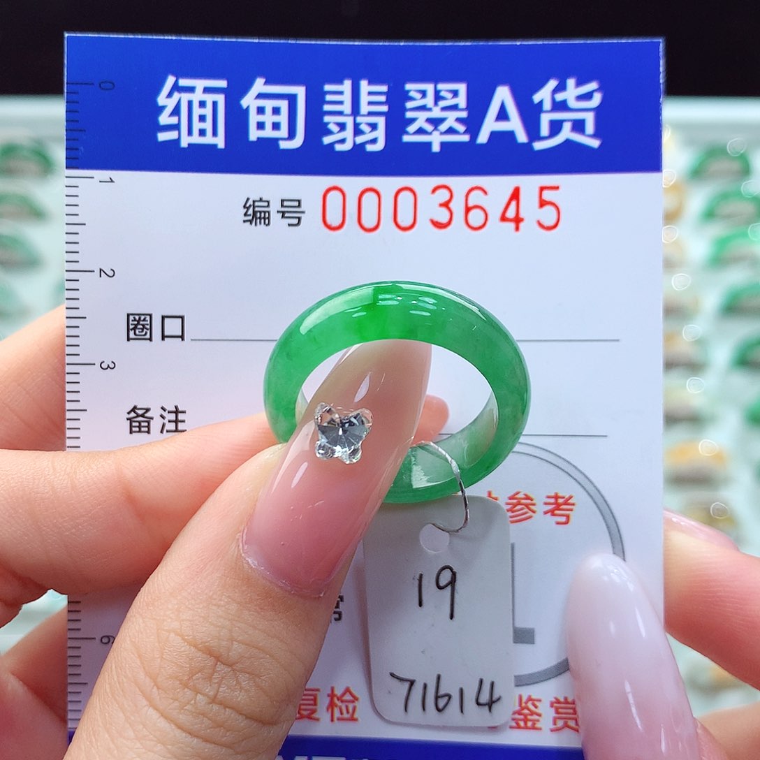 翡翠未镶嵌戒指19号
