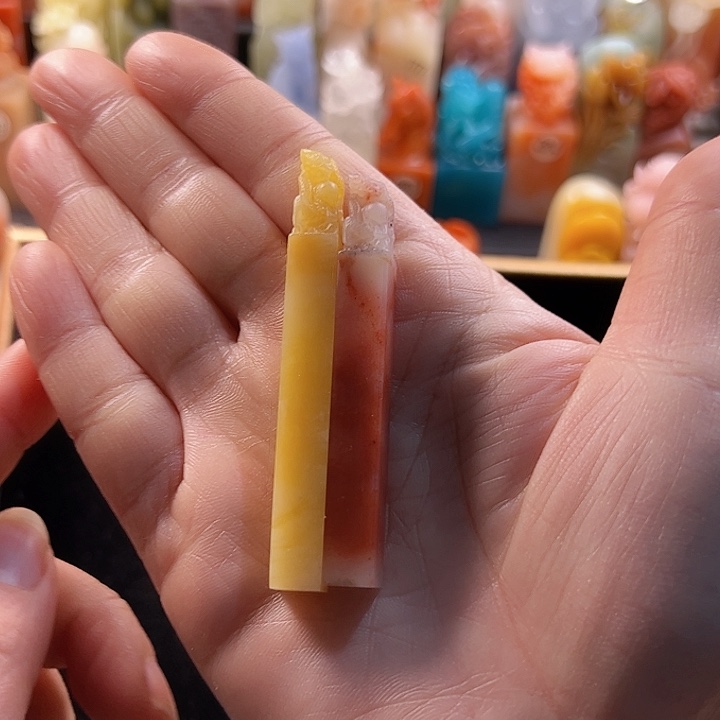 老挝石印石用****6手工定制0.8厘米