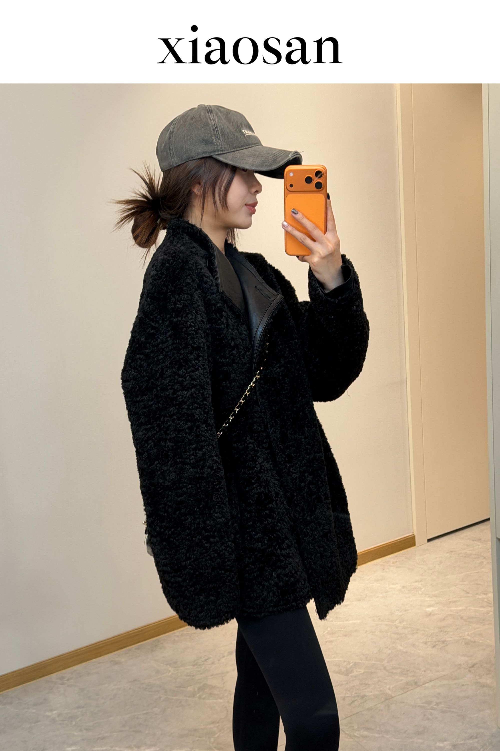 【小伞】美拉德风女中长款宽松型外套女士冬季韩版两面穿