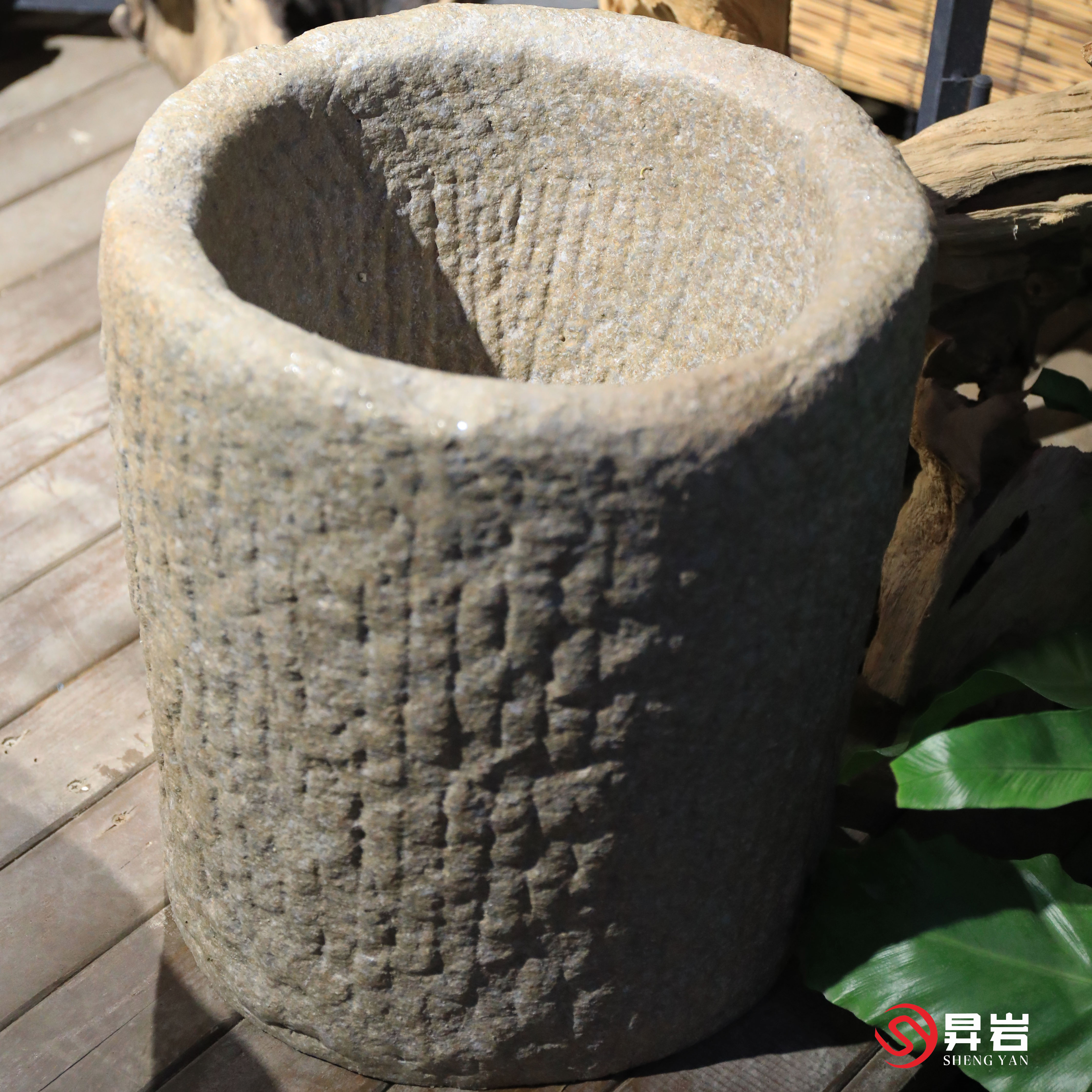 昇岩中式庭院复古水缸荷花缸花园阳台庭院创意造景