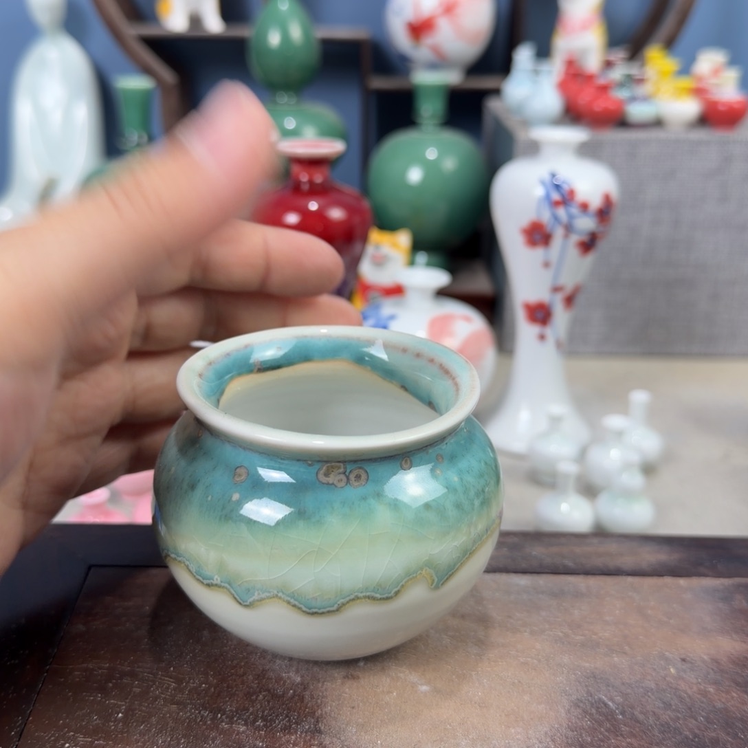 陶瓷手工小花器摆件