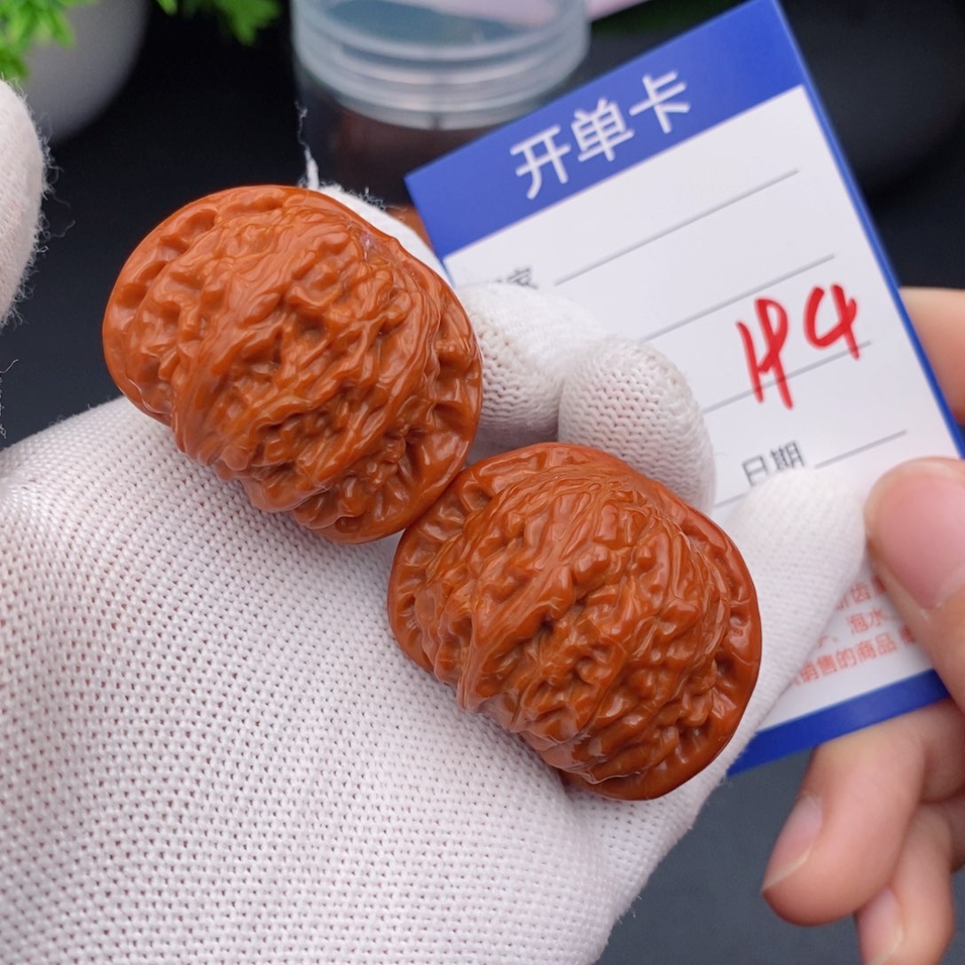 文玩核桃把件39球白194