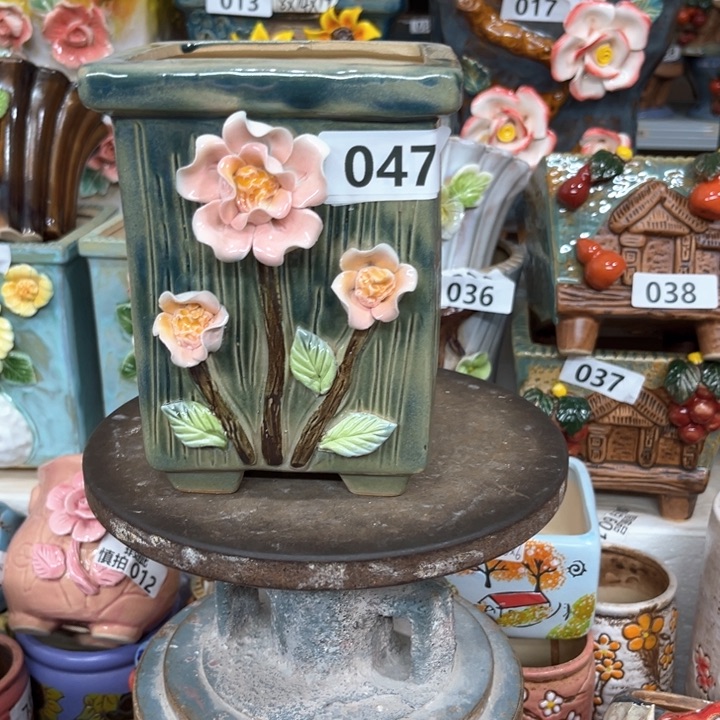 紫砂花盆粗陶材质多肉花盆