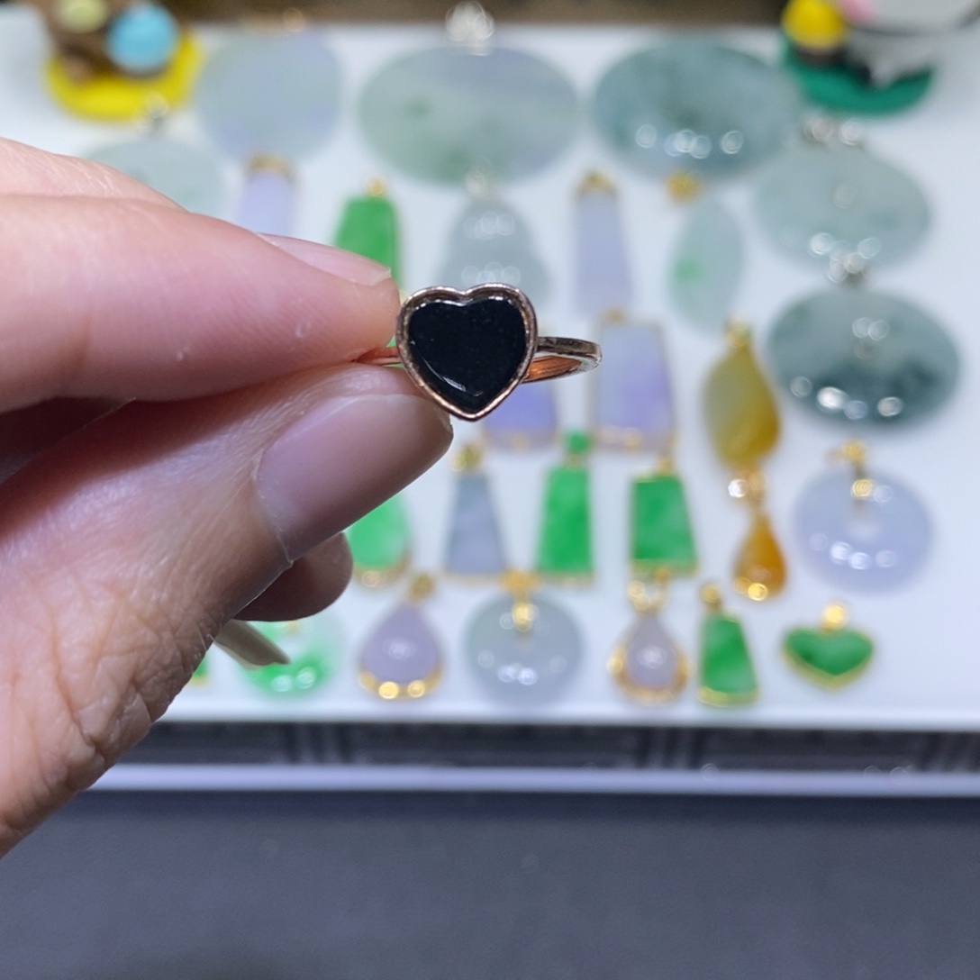 翡翠银S925镶嵌吊坠(不含链)